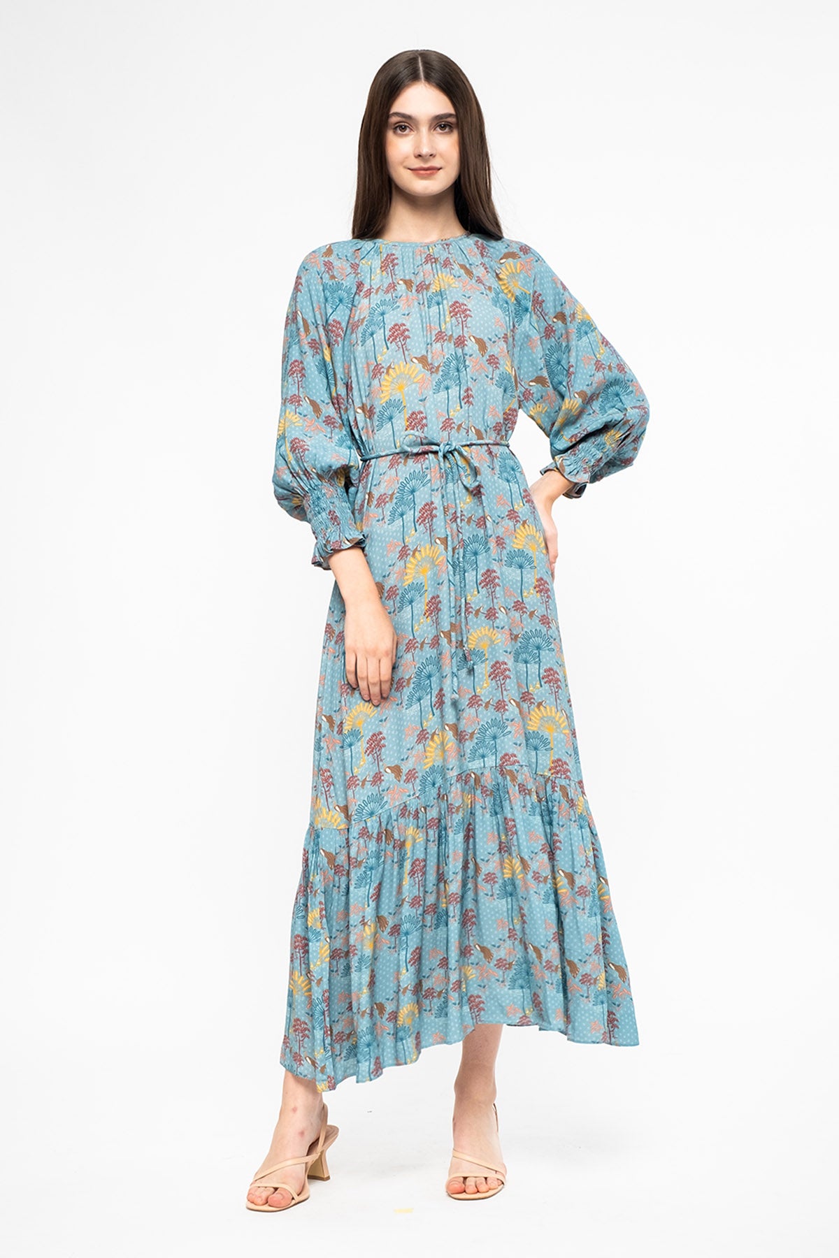 EILA Dress in Blue Kuau