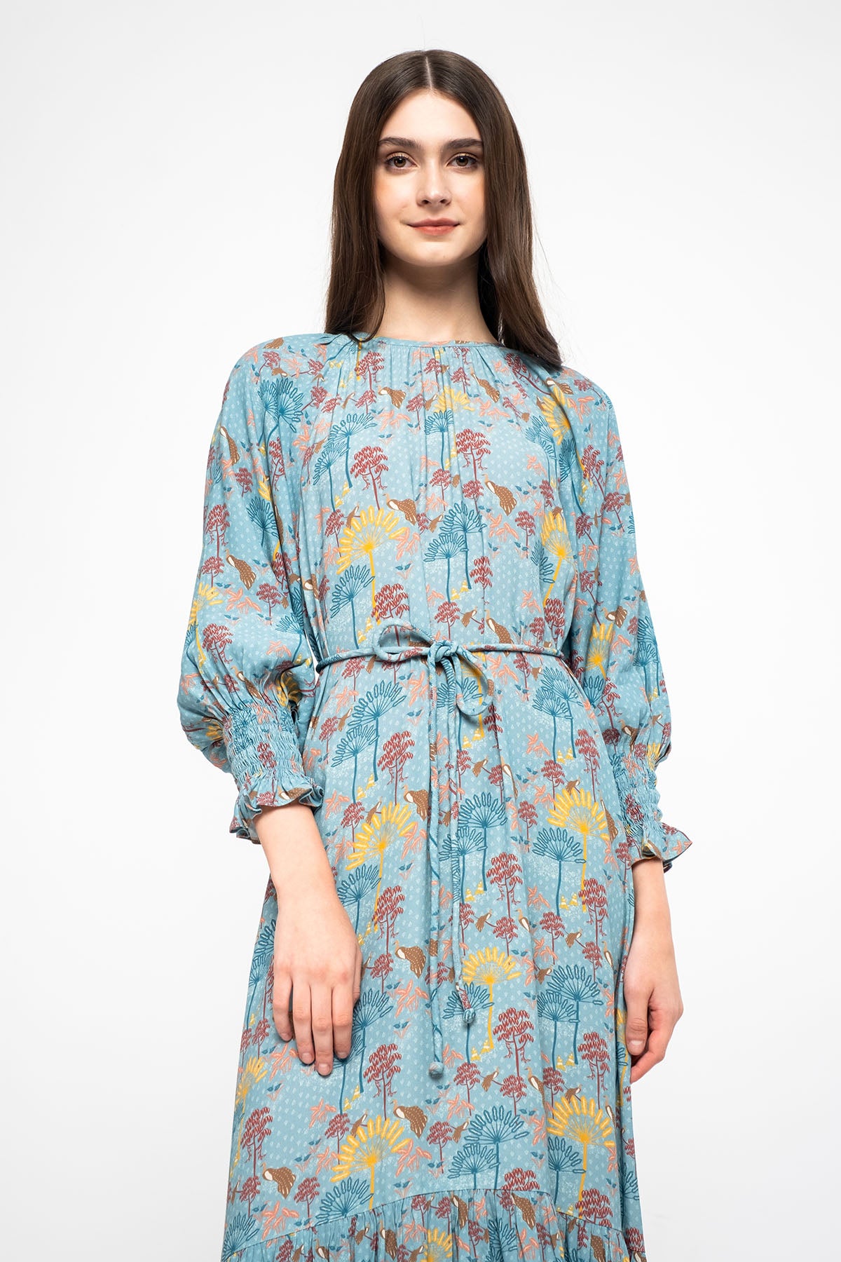 EILA Dress in Blue Kuau