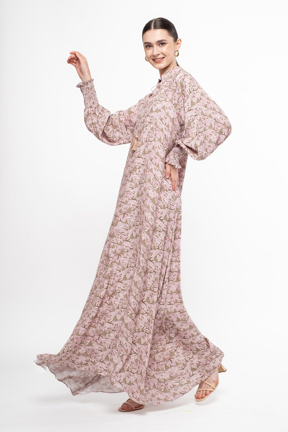MAYLA Dress in Pink Bird