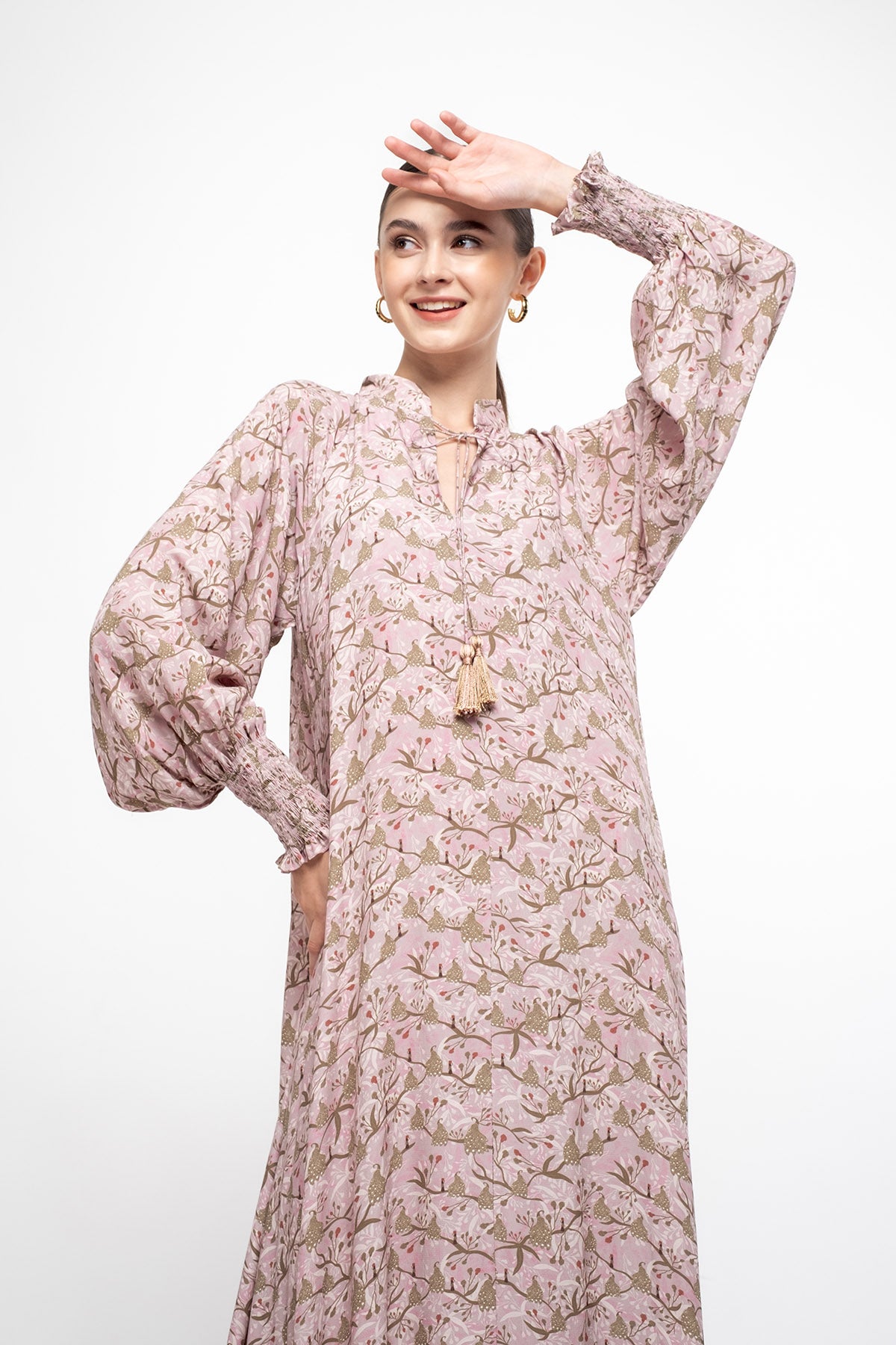 MAYLA Dress in Pink Bird