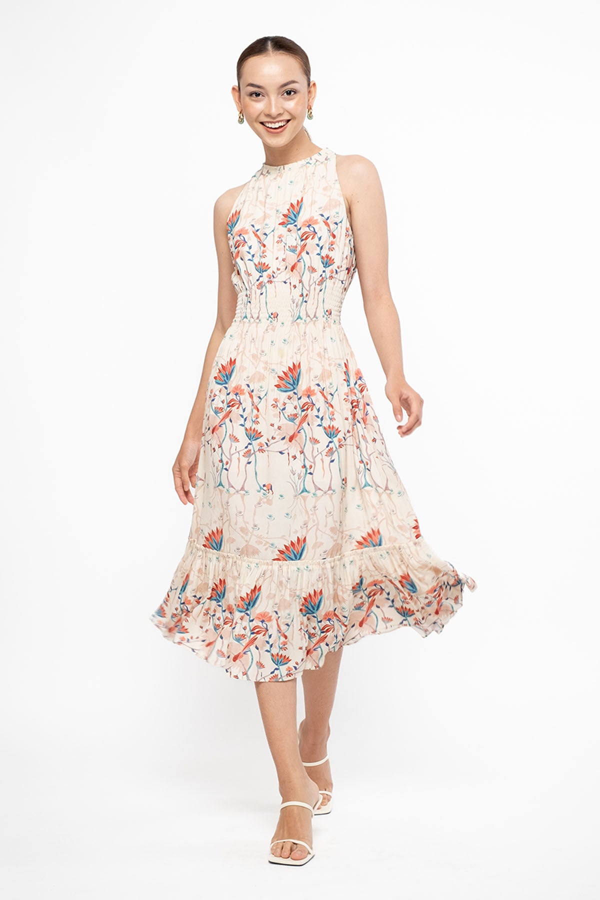 ASA Dress in Beige Petani