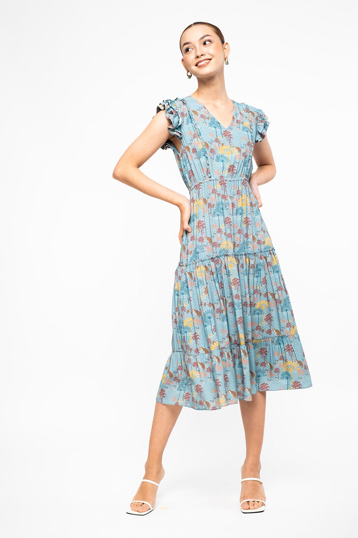 HAIRA Dress in Blue Kuau