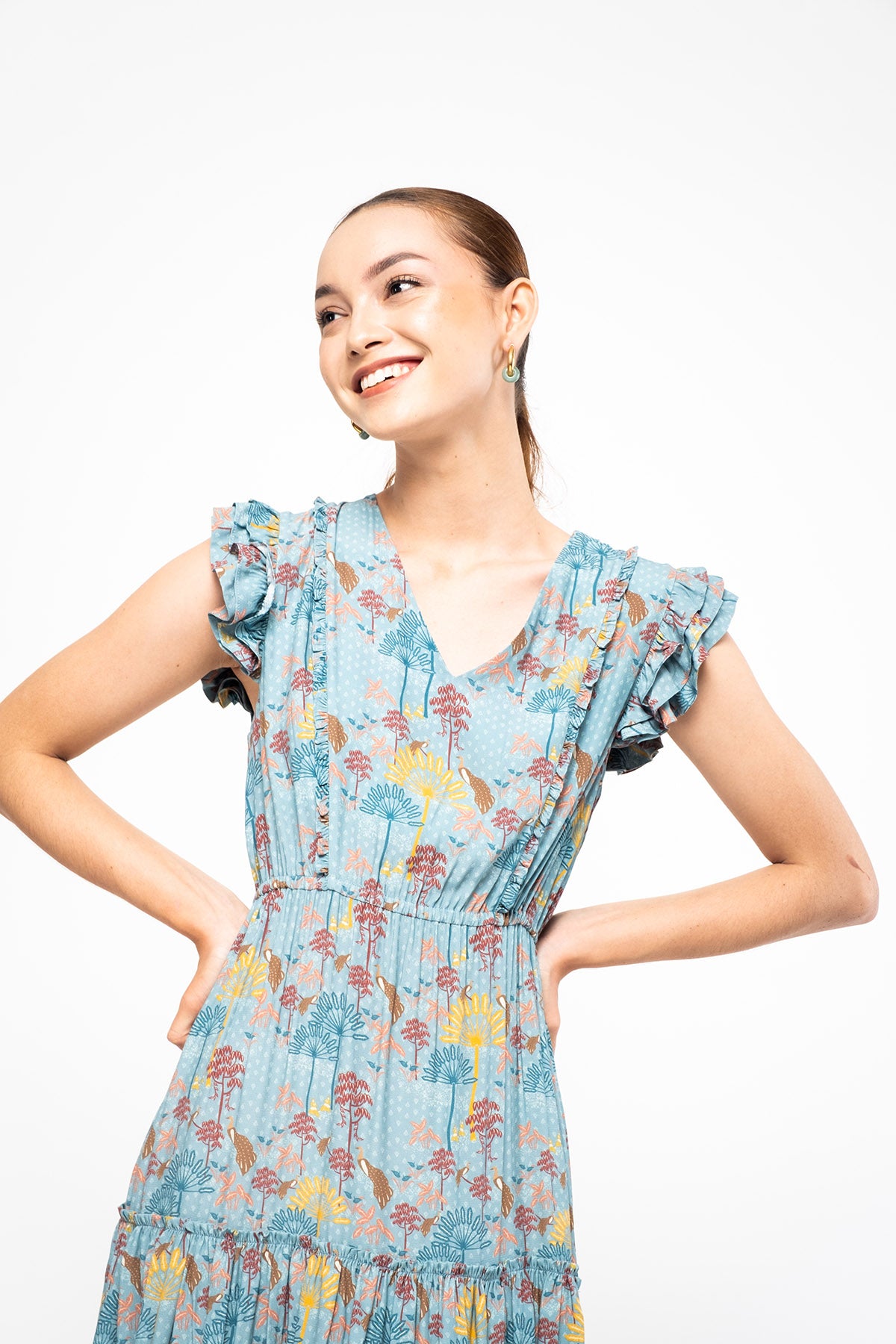 HAIRA Dress in Blue Kuau