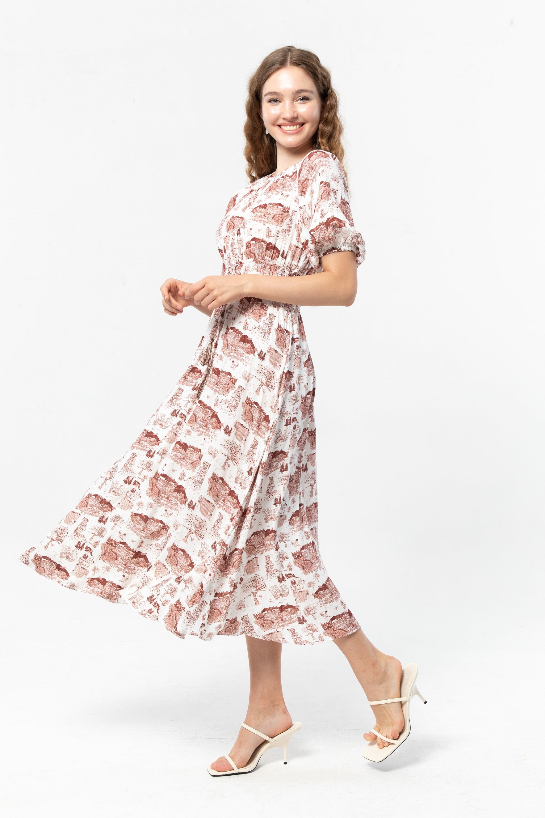 RANCA Dress in Maroon Gadang