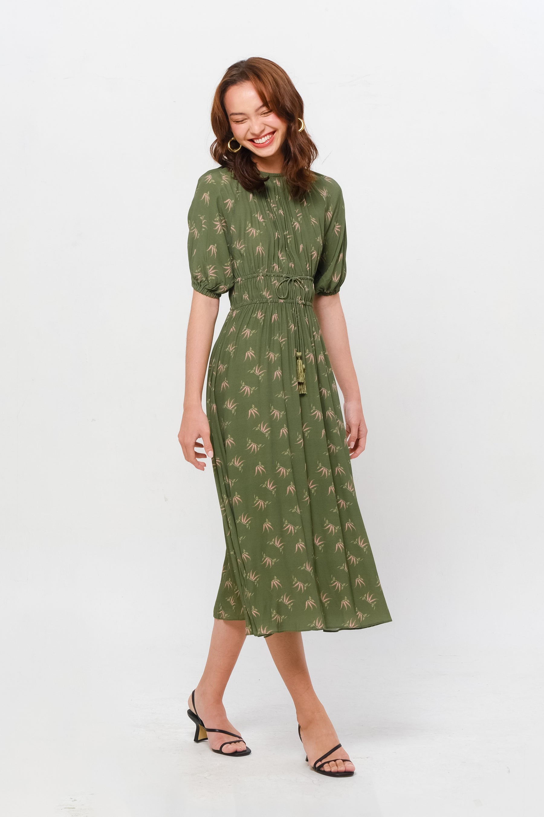 RANCA Dress in Green Cabe