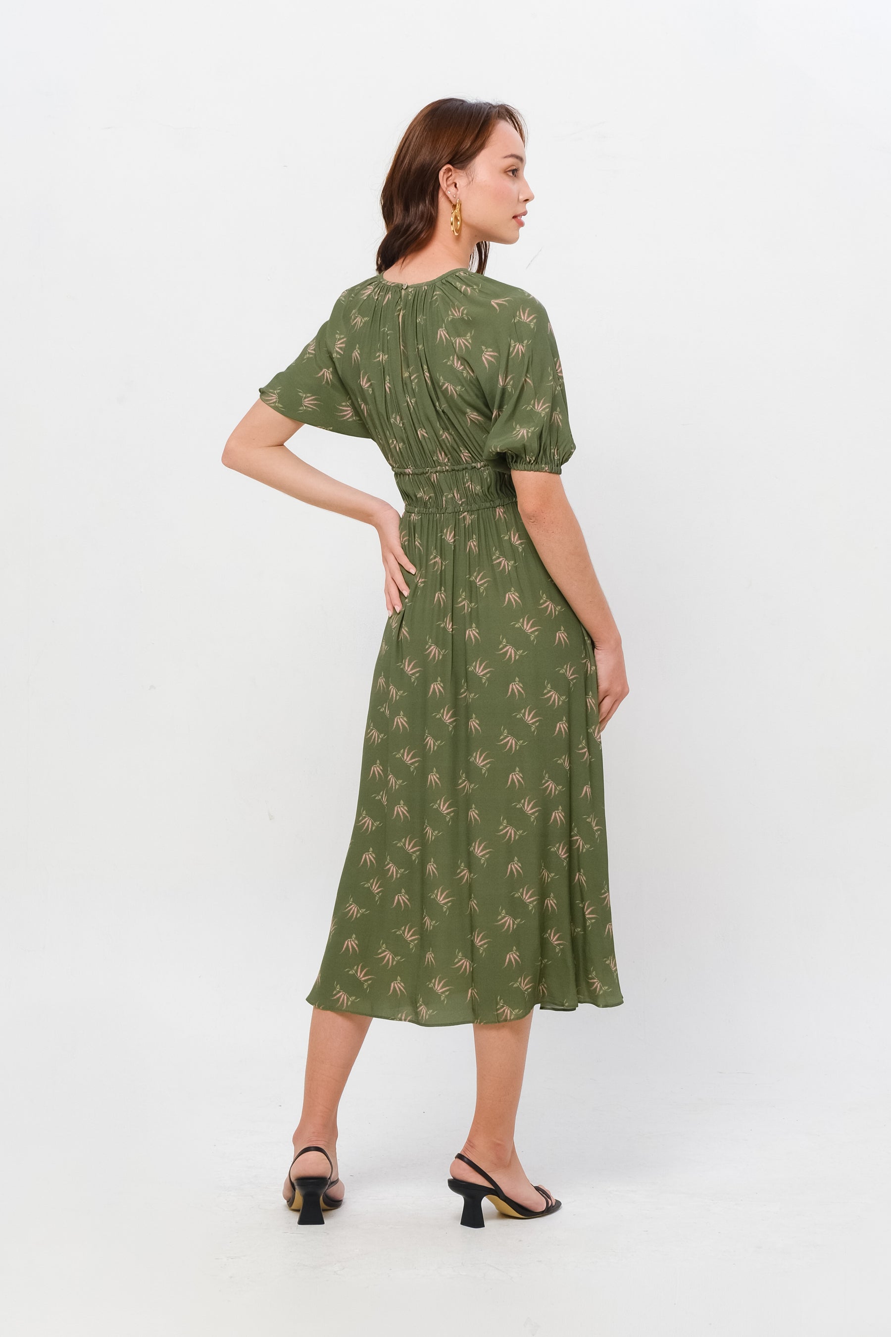 RANCA Dress in Green Cabe