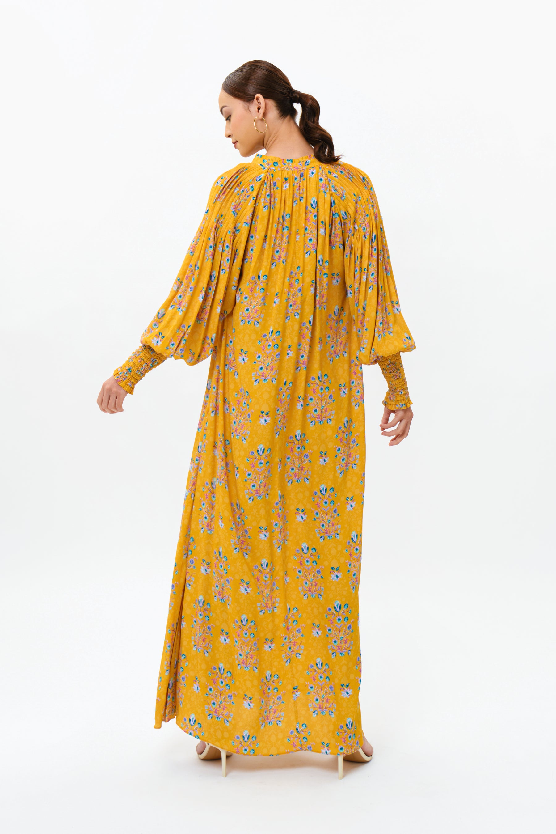 SAFIYA Dress in Yellow Anggrek