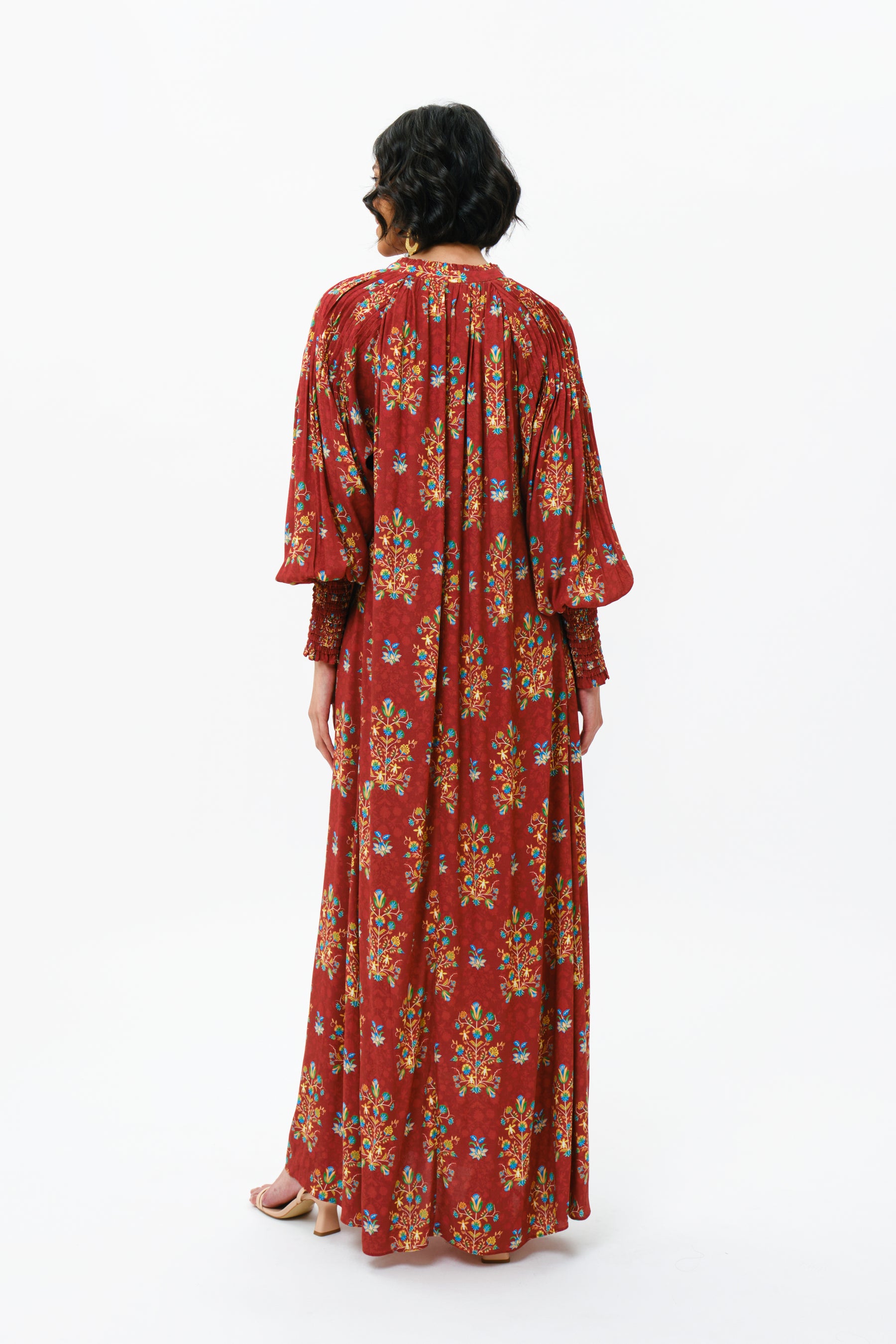 SAFIYA Dress in Red Anggrek