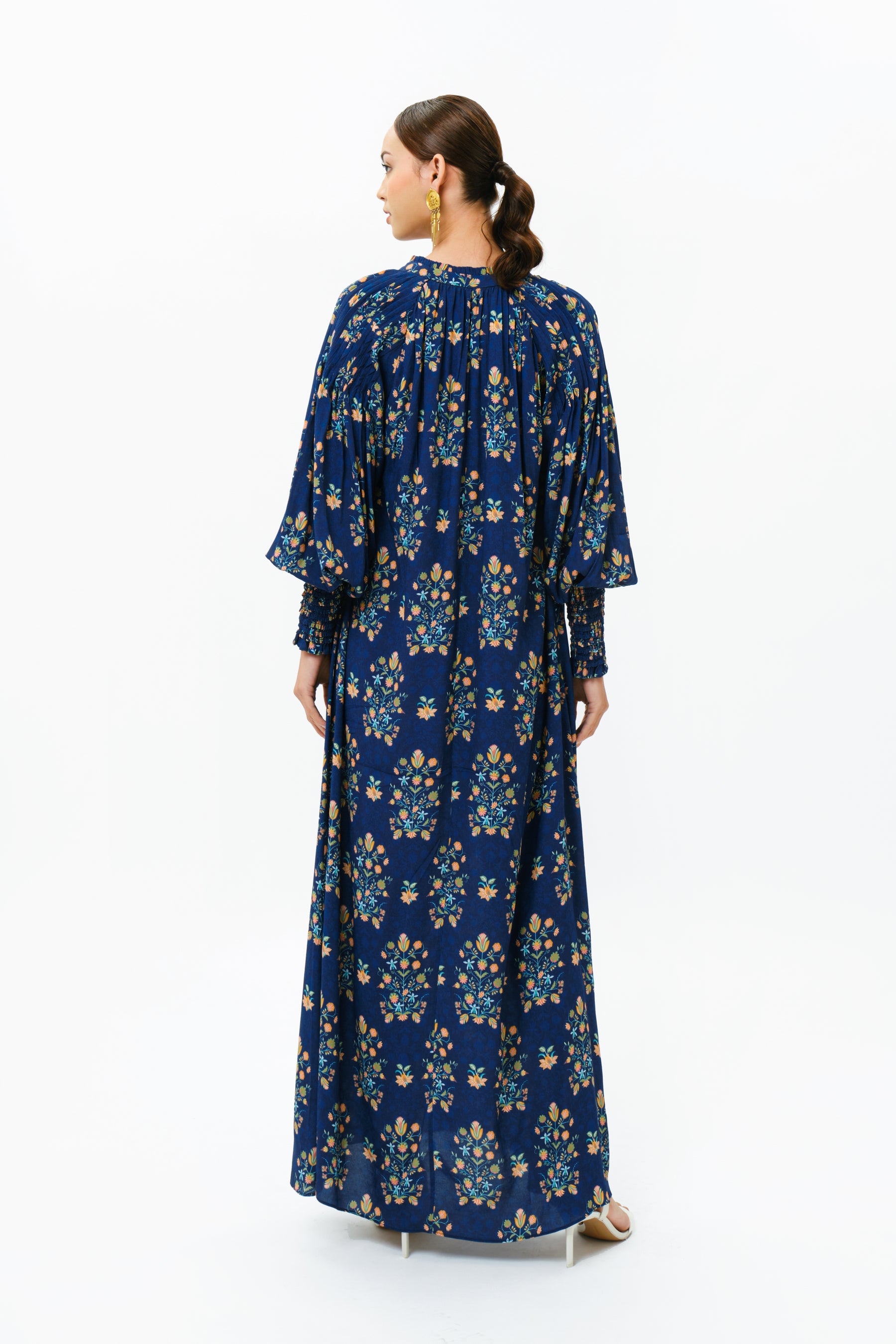 SAFIYA Dress in Navy Anggrek