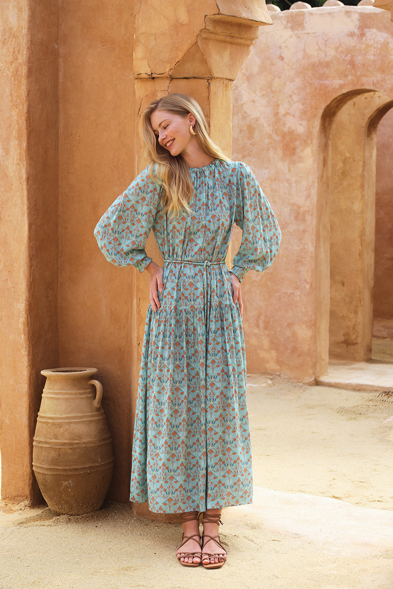 KESSY Dress in Blue Areca