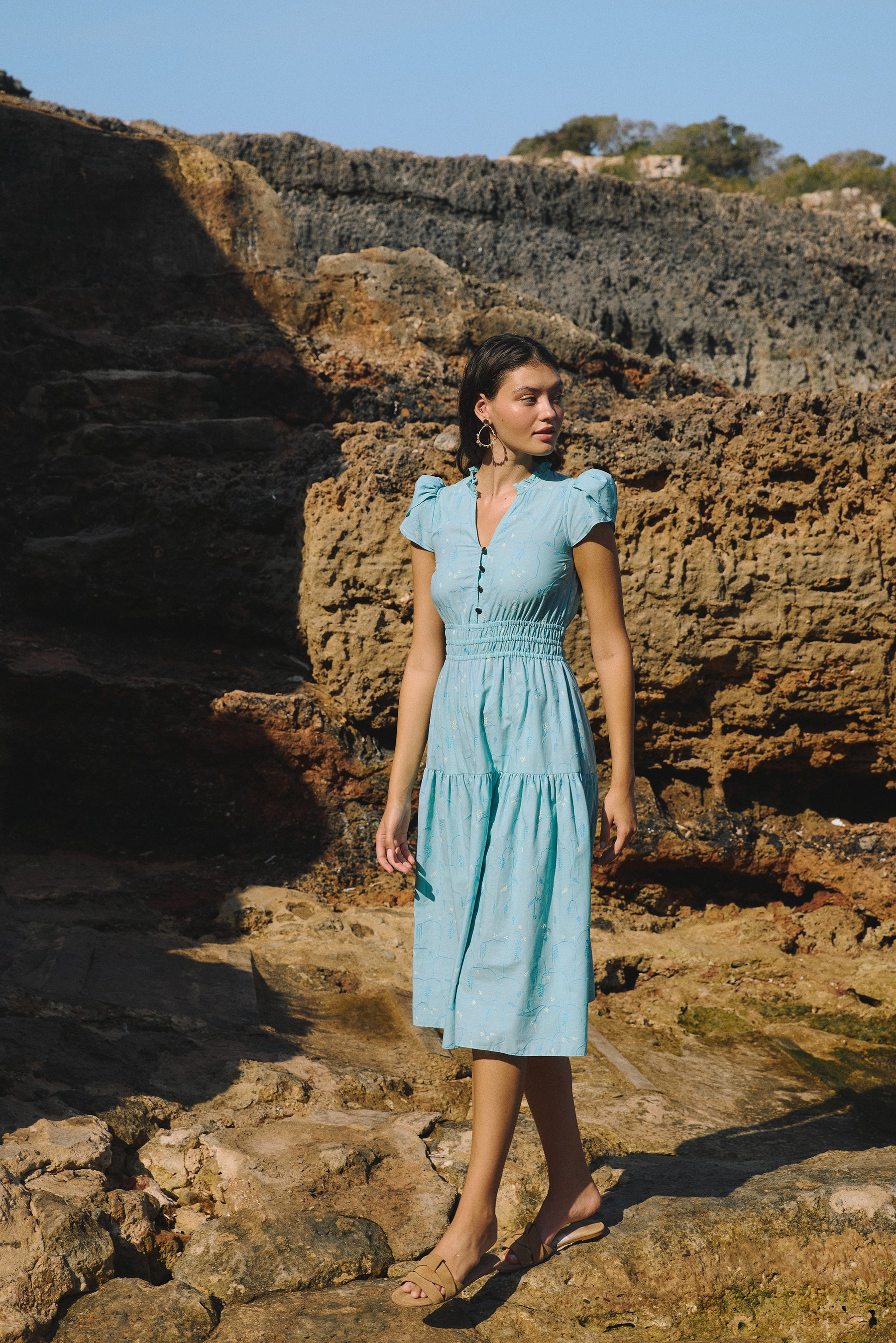 KIRA Dress in Blue Lada