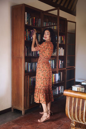 TALIA Dress in Peach Pura