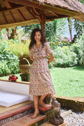 KEYSHA Dress in Beige Manggis