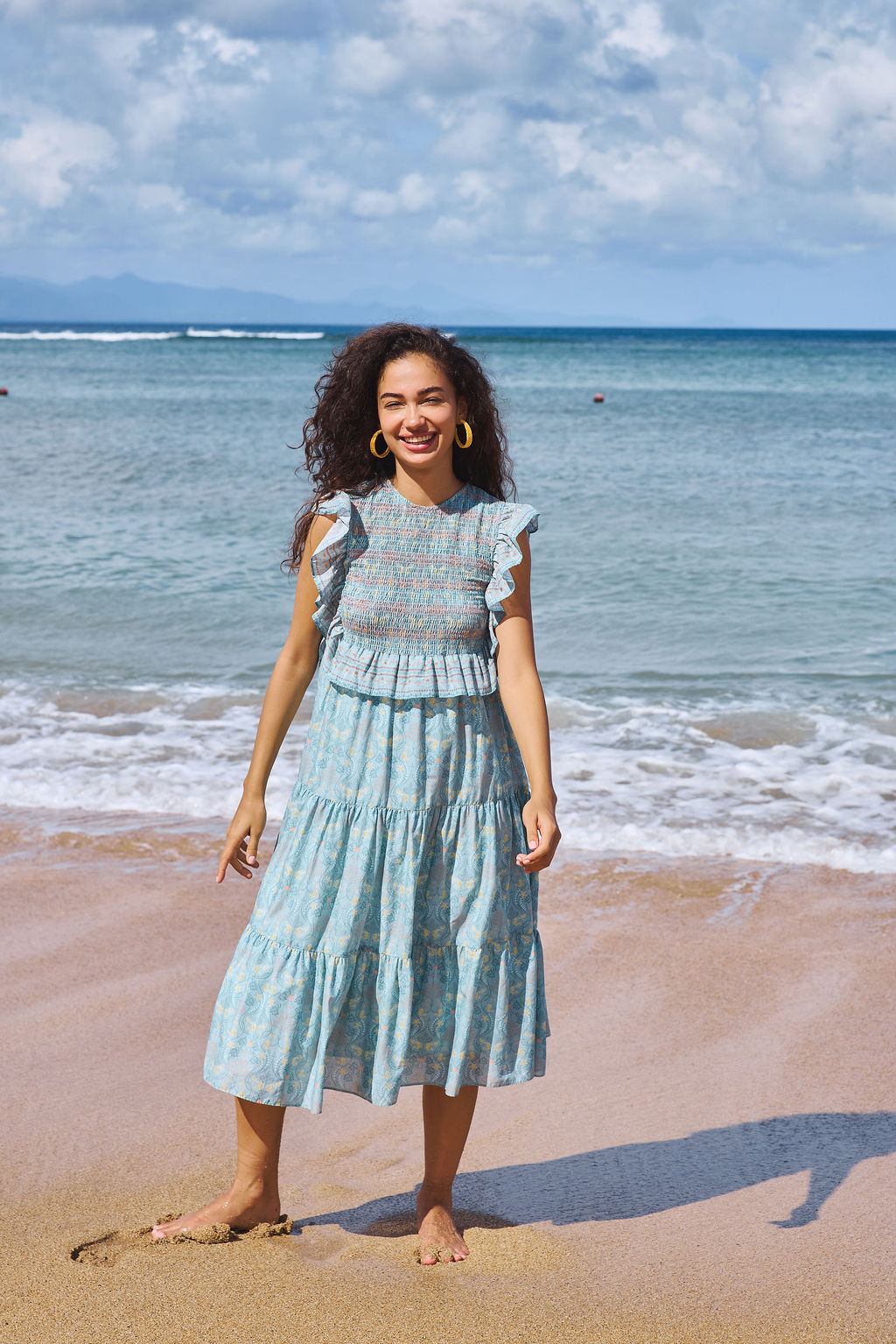 OLIN Dress in Blue Segara