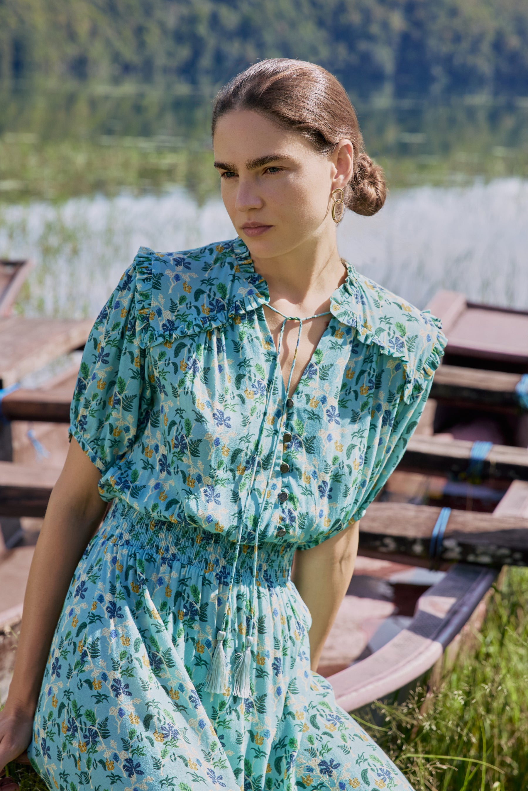 MALI Dress in Blue Gaguduh