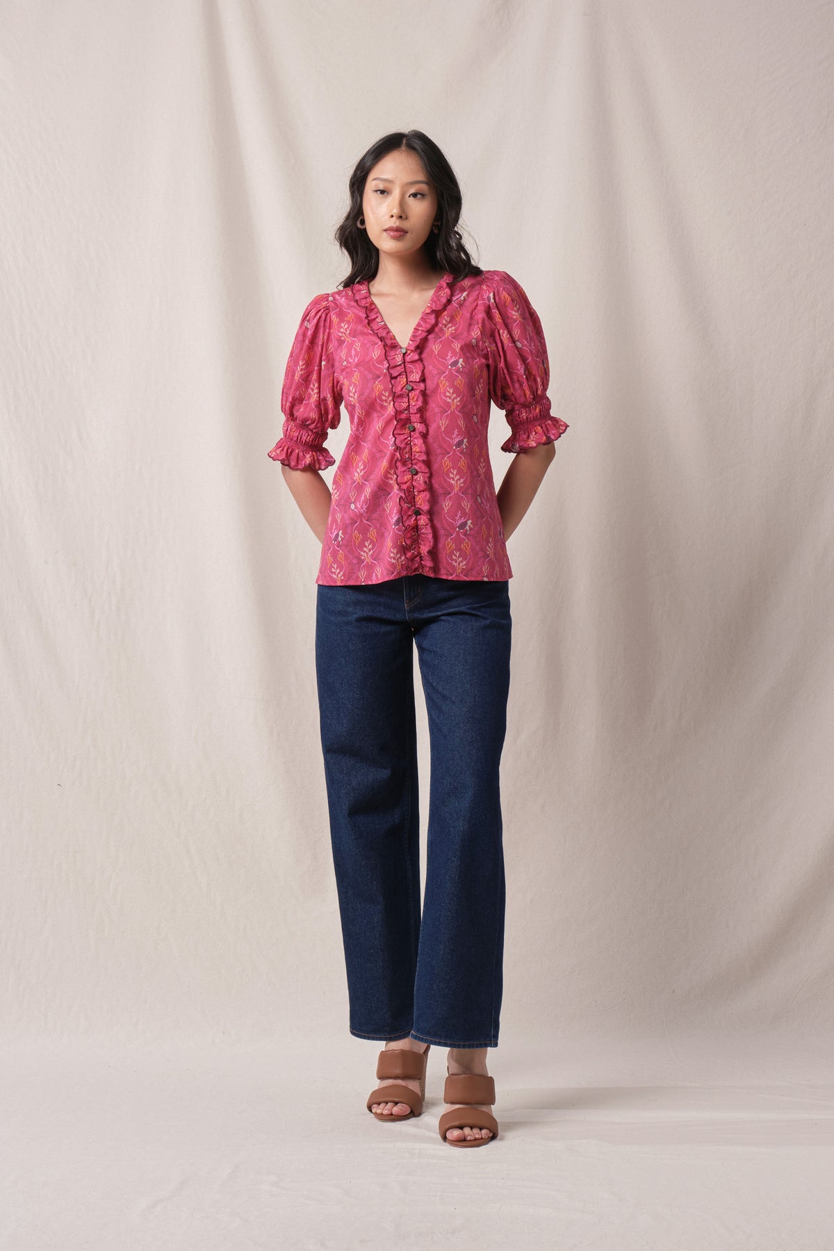 AGNES Top in Fuschia Penyu