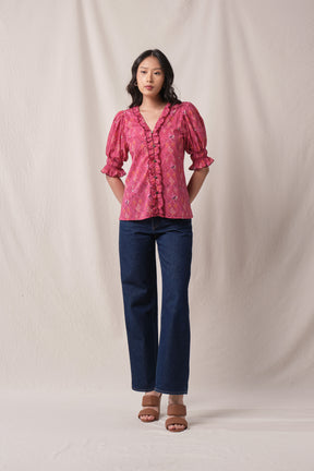 AGNES Top in Fuschia Penyu