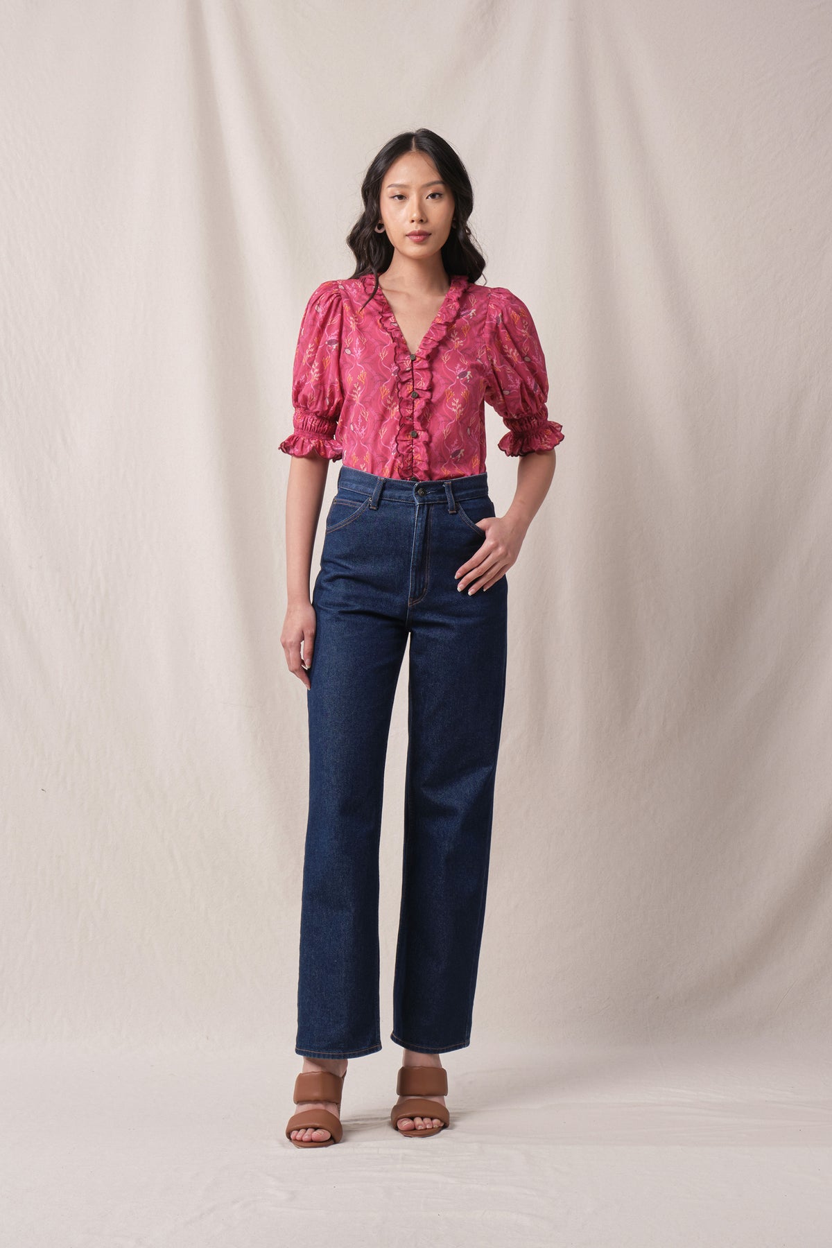 AGNES Top in Fuschia Penyu