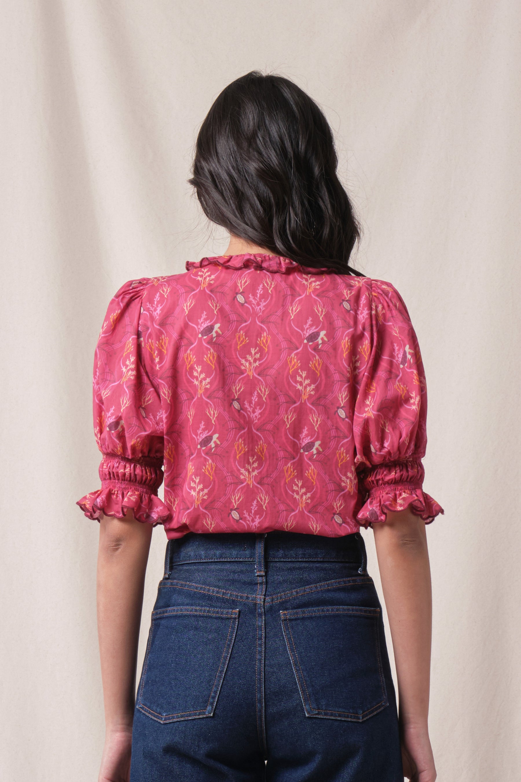 AGNES Top in Fuschia Penyu