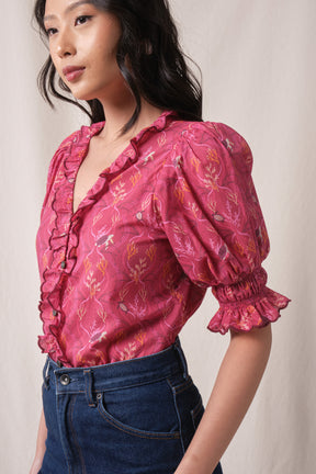 AGNES Top in Fuschia Penyu