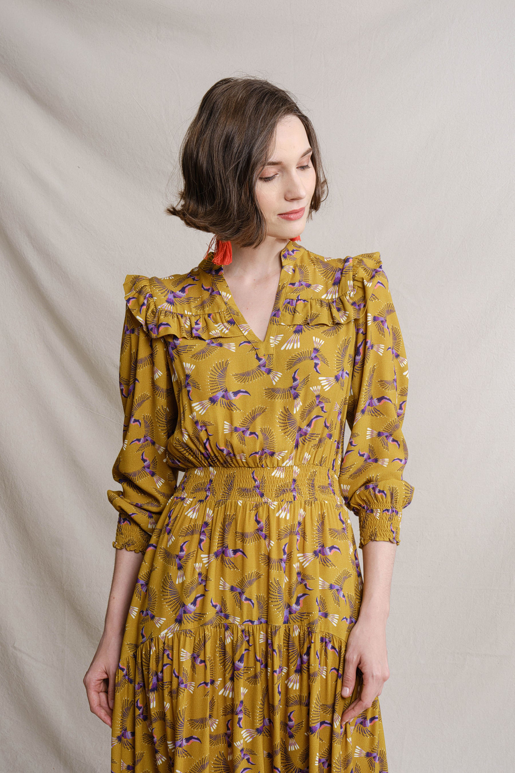 ALANA Dress in Yellow Julang