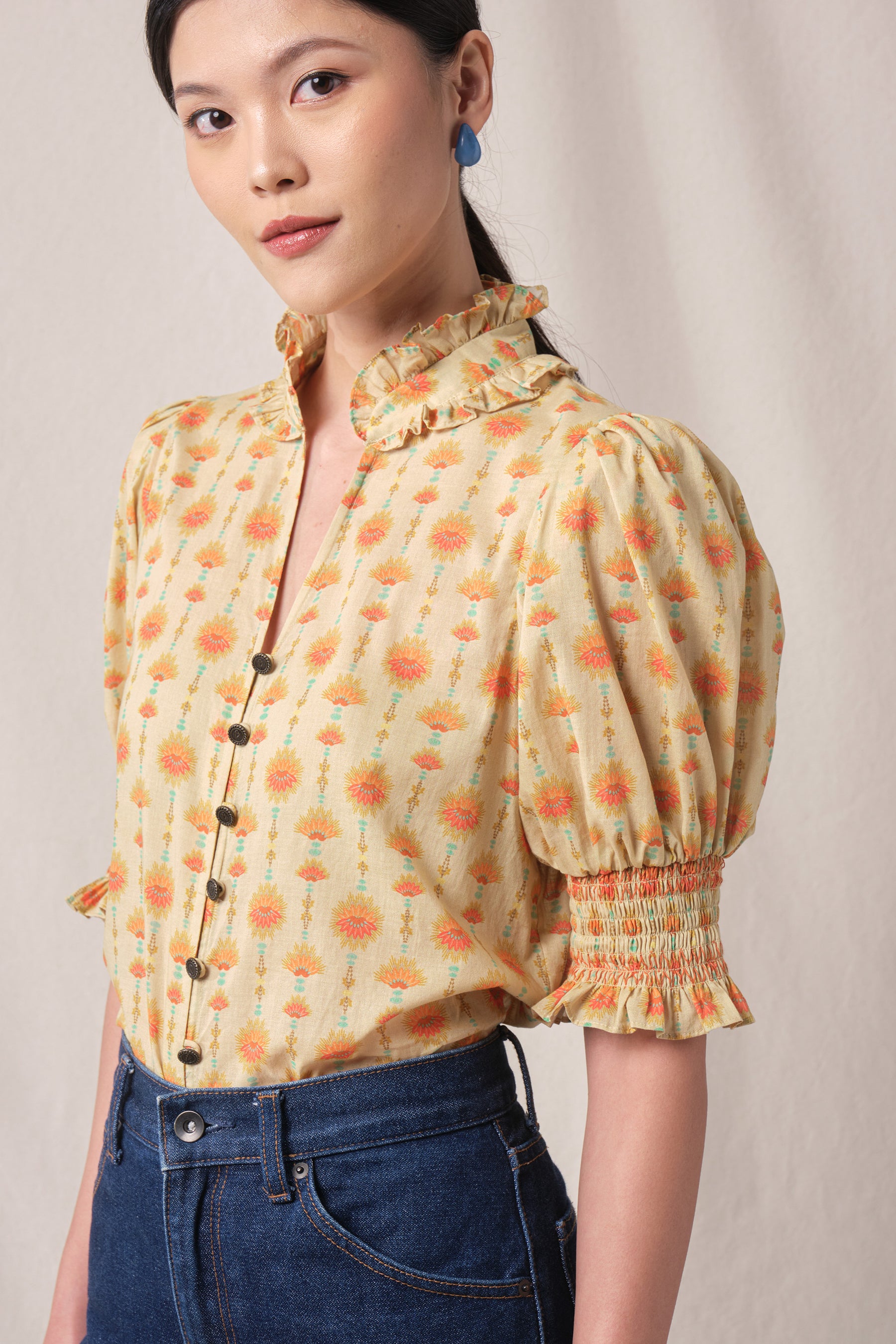 ALEX Top in Beige Penjor