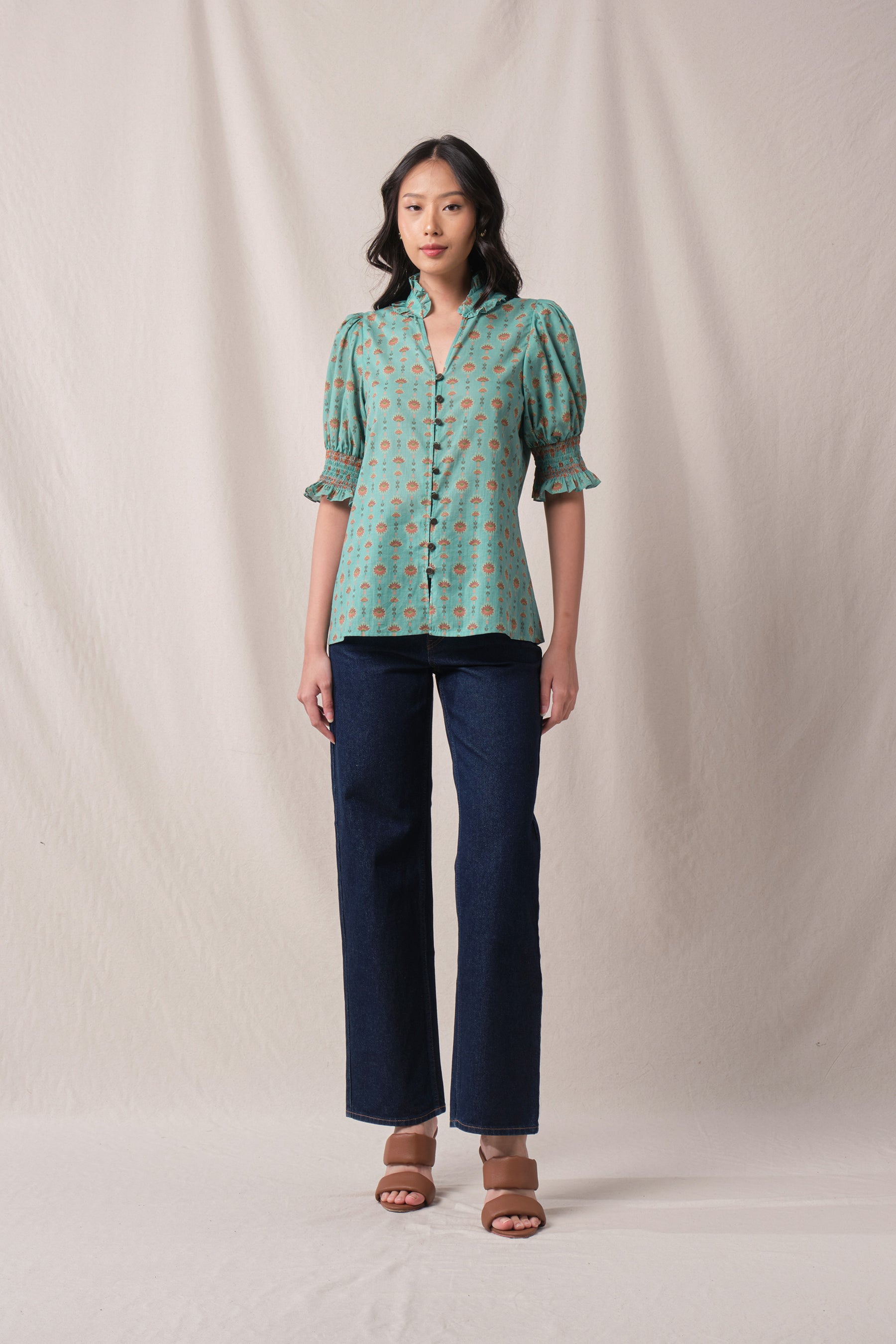 ALEX Top in Blue Penjor