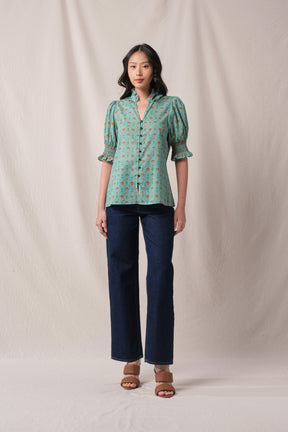 ALEX Top in Blue Penjor