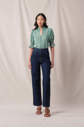 ALEX Top in Blue Penjor