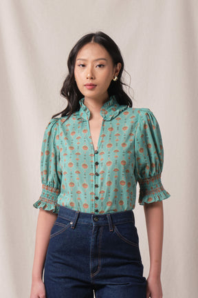 ALEX Top in Blue Penjor