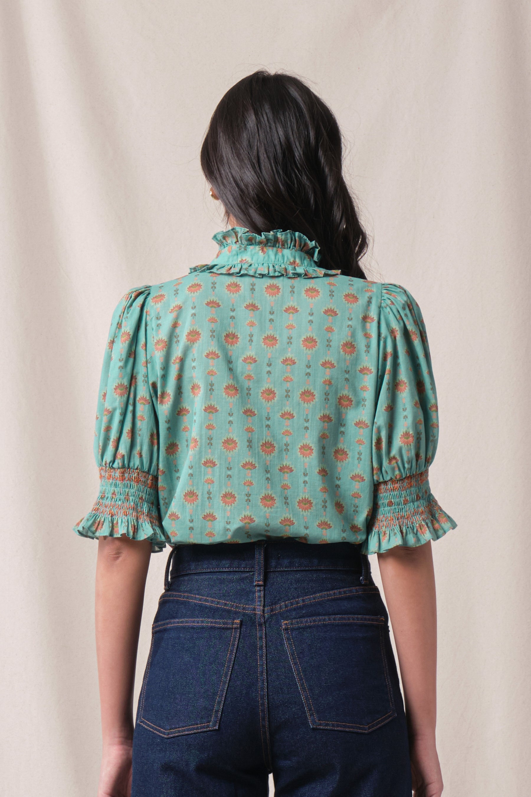 ALEX Top in Blue Penjor