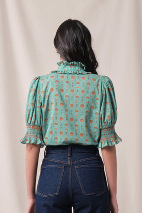 ALEX Top in Blue Penjor