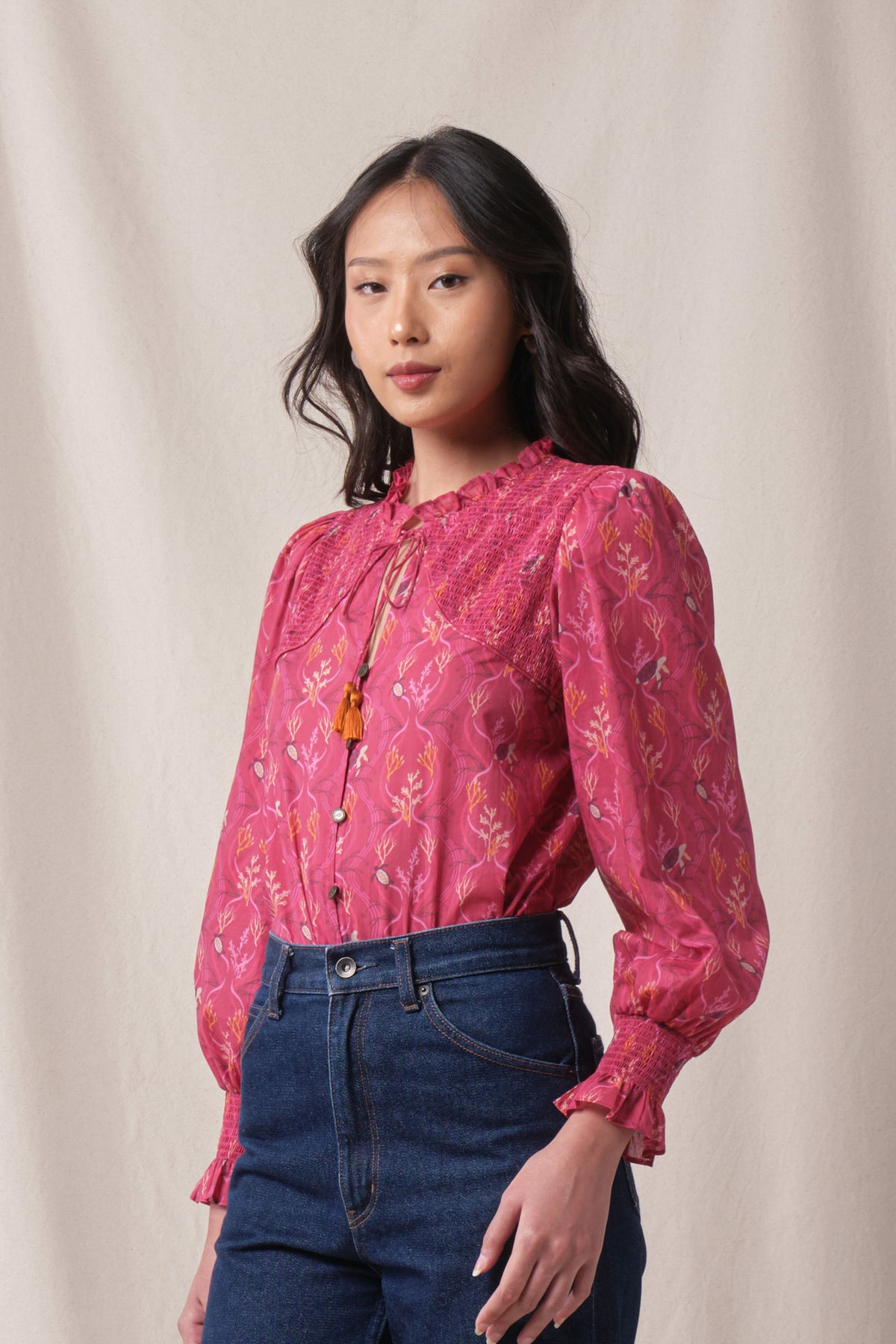 BUNDLING: Alma Top in Fuschia Penyu and Sandy Skirt in Fuschia Penyu