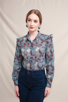 AMAL Top in Gray Delima