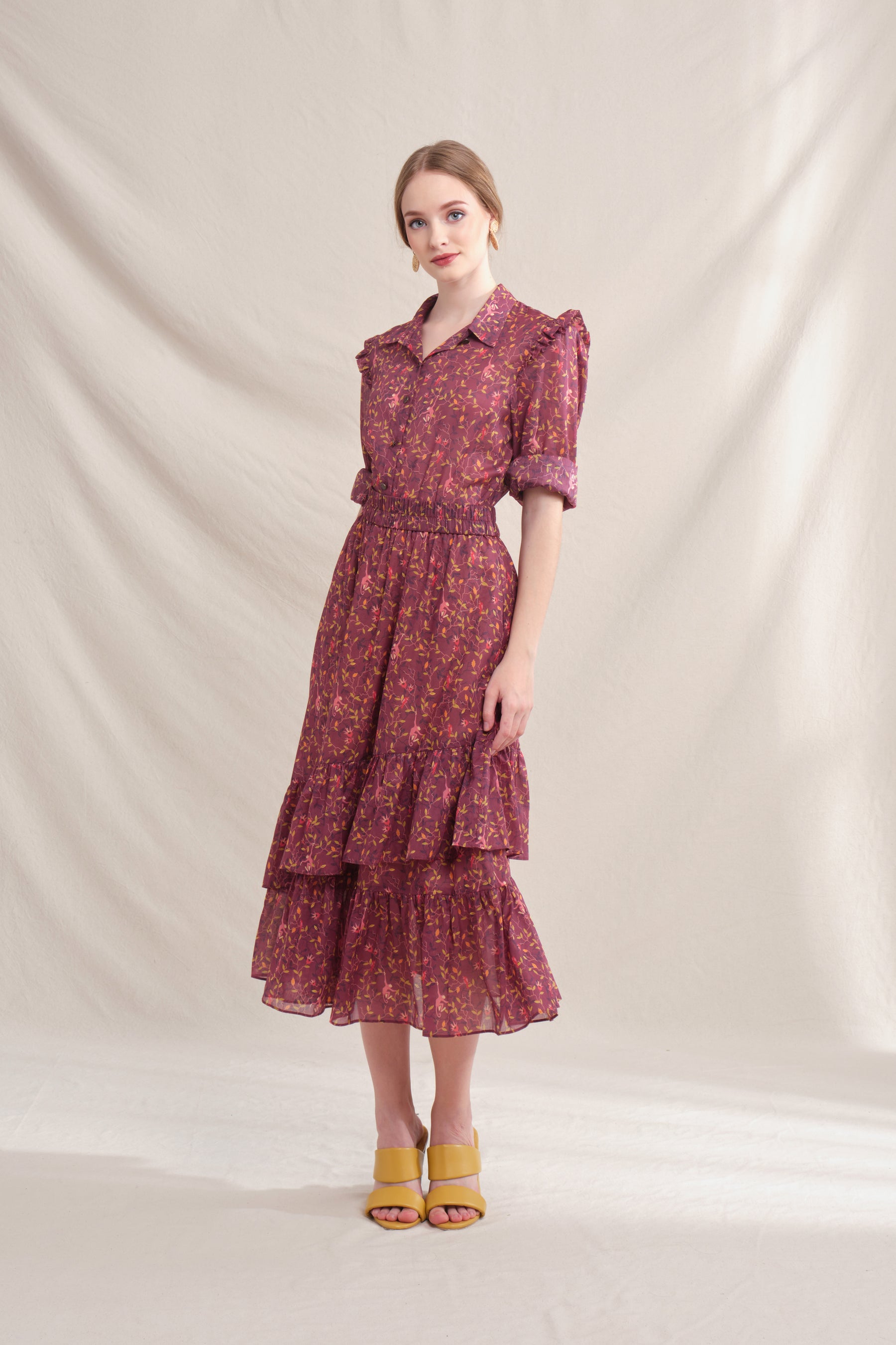 AMAL Top in Maroon Macca