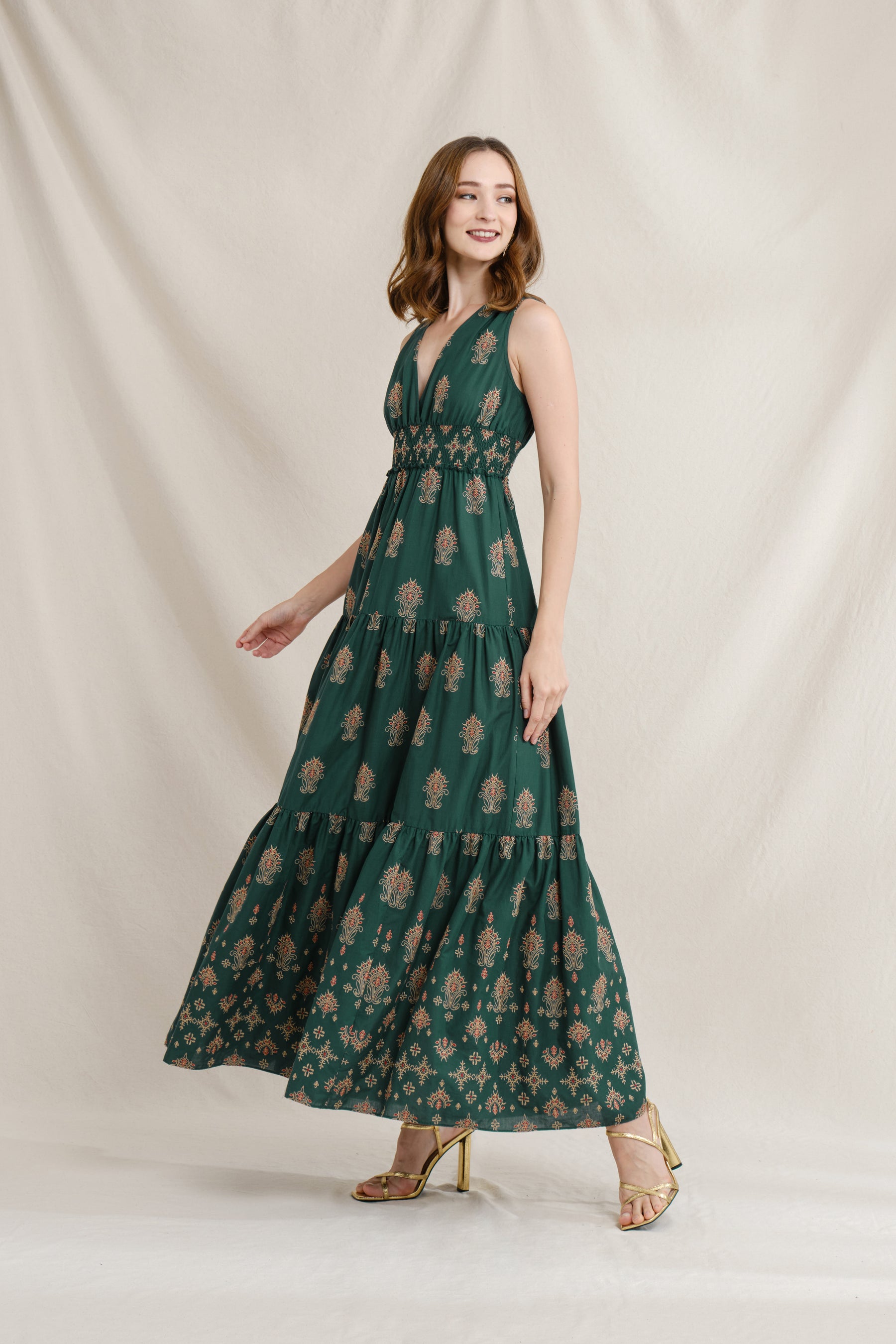 AMANI Dress in Green Mamuli