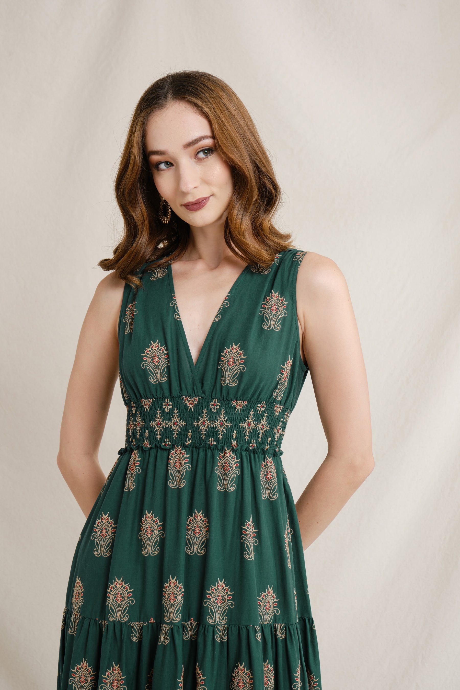 AMANI Dress in Green Mamuli