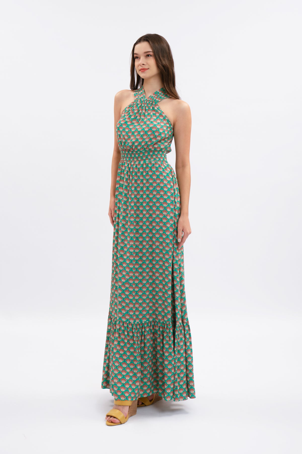 AMAYA Dress in Turquoise Saloko