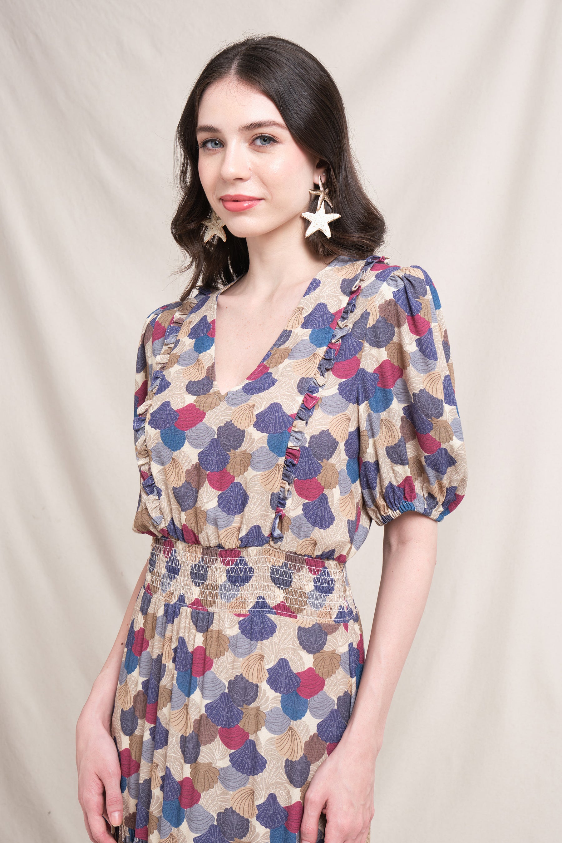 AQILA Dress in Beige Kepah