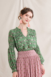 ARRIE Top in Cempaka Green