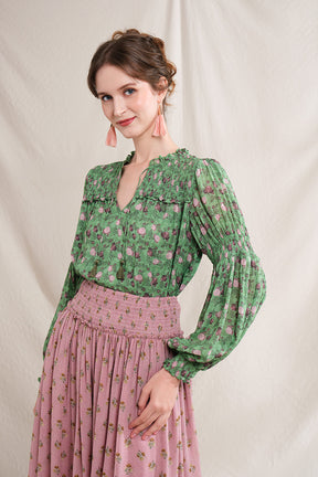 ARRIE Top in Cempaka Green