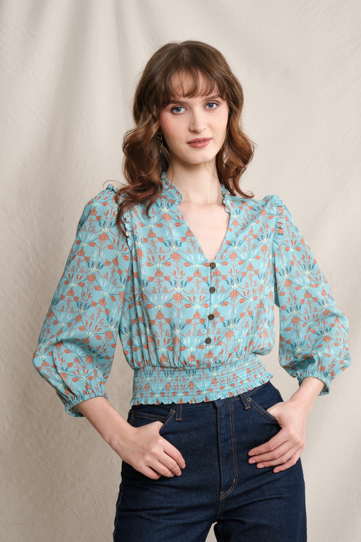 ASHA Top in Blue Areca