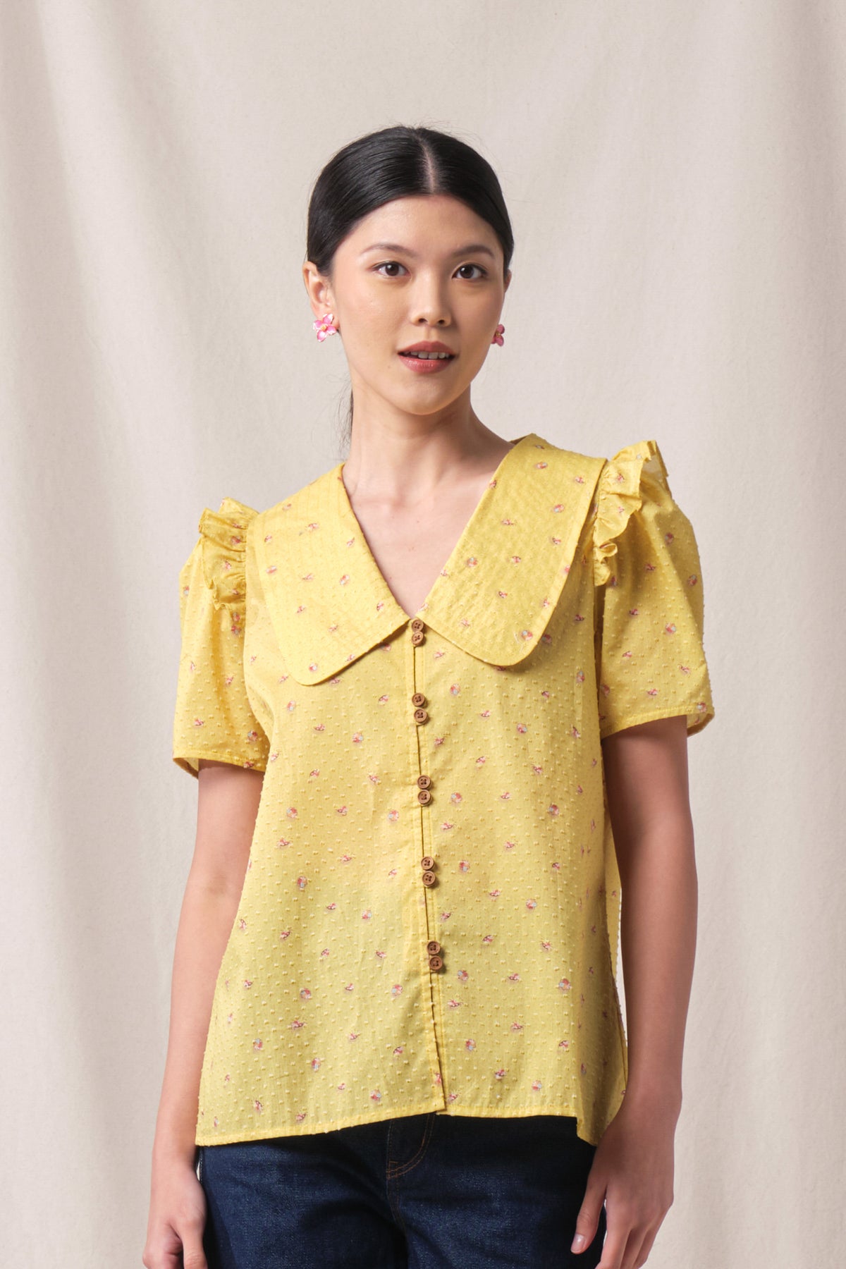 ASHLEY Top in Yellow Canang