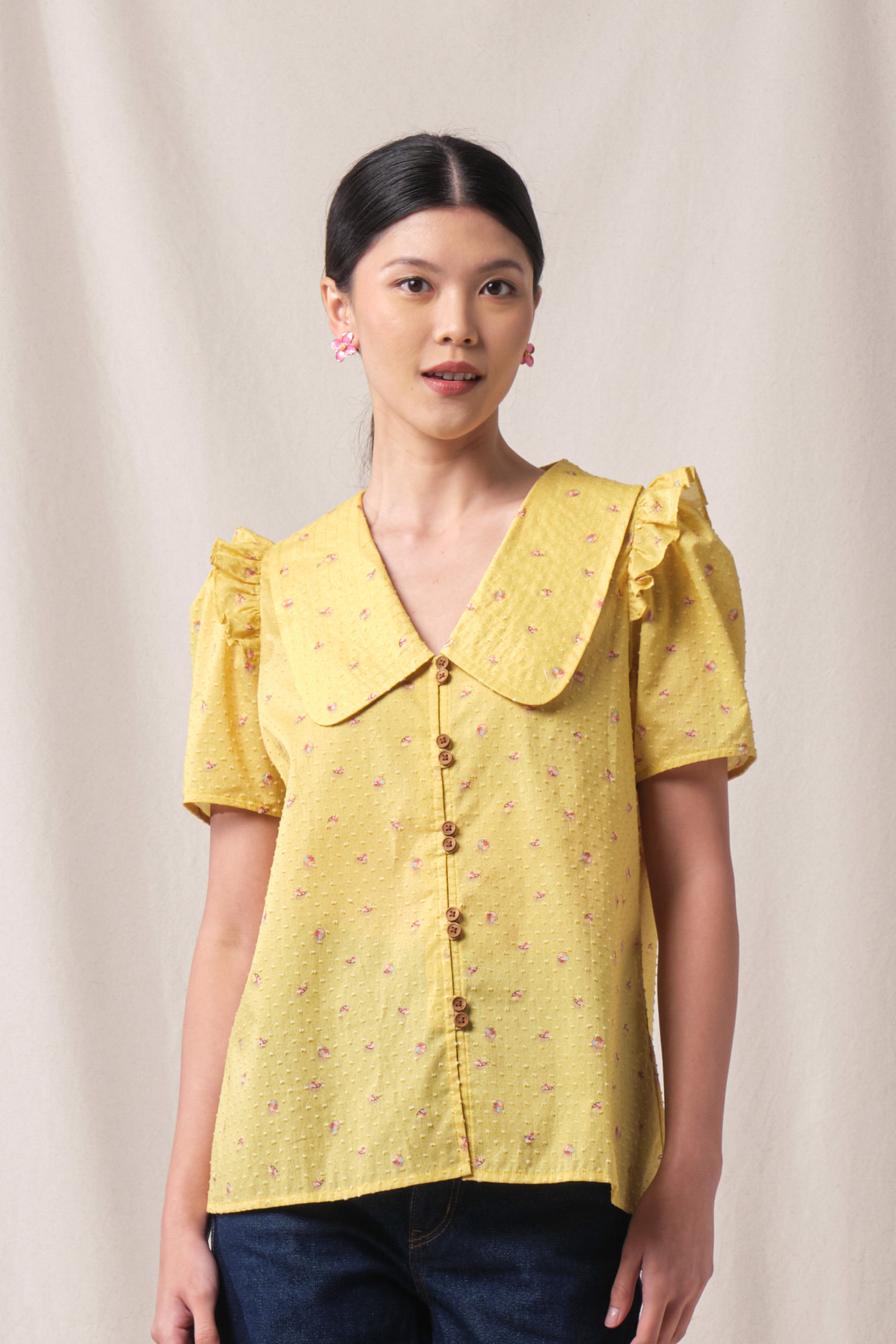 ASHLEY Top in Yellow Canang