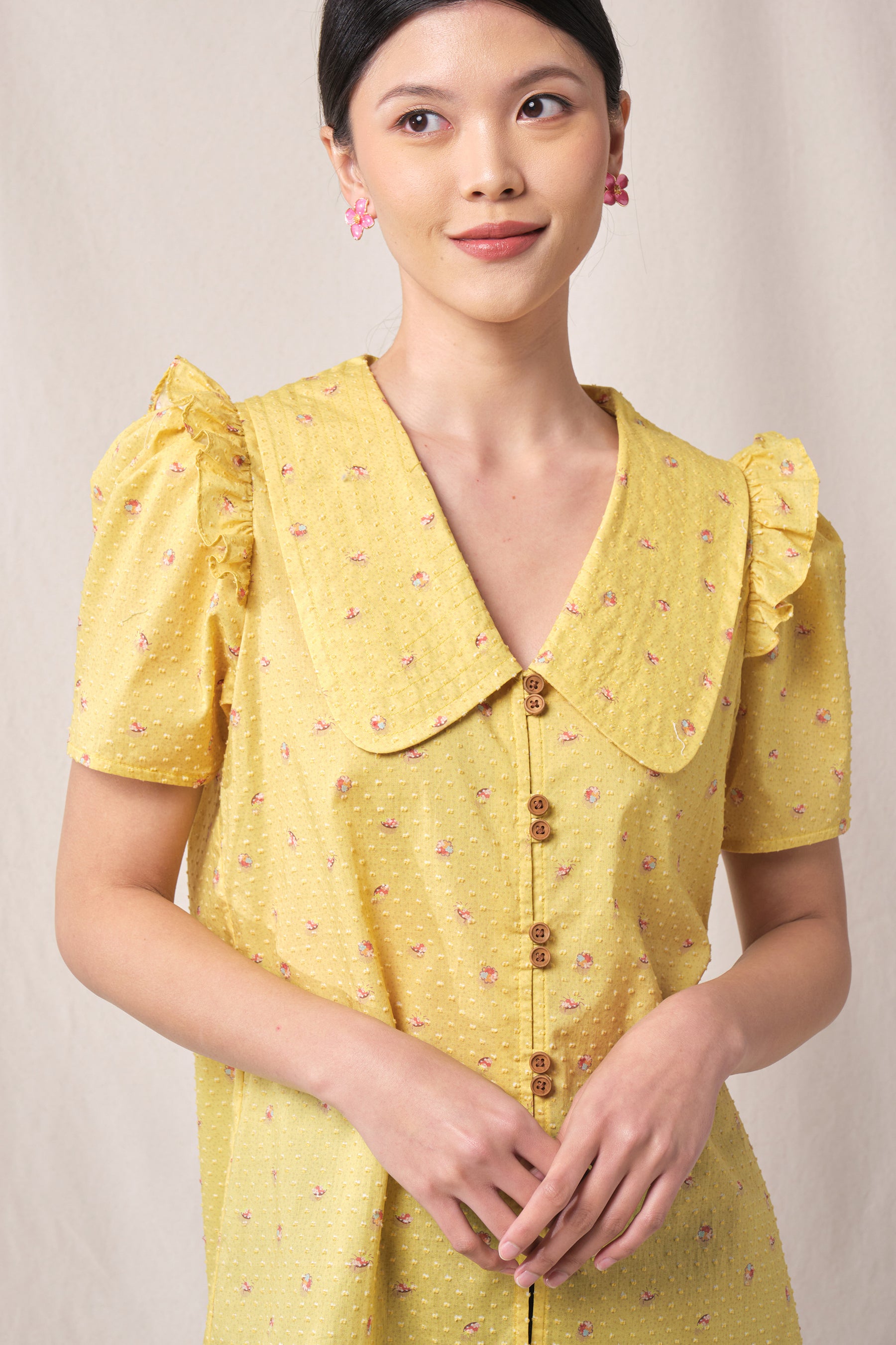 ASHLEY Top in Yellow Canang