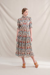 AUDRA Dress in Beige Delima