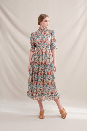 AUDRA Dress in Beige Delima