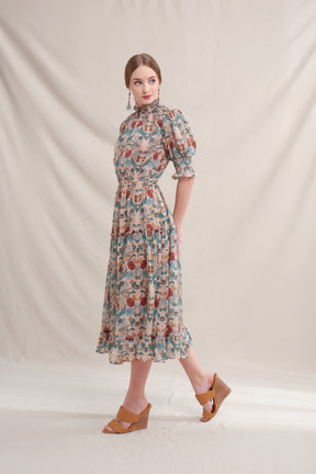 AUDRA Dress in Beige Delima