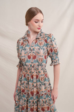 AUDRA Dress in Beige Delima