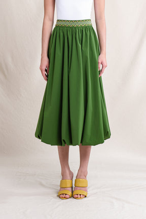 BUNDLING: Gwen Top in Green Sulam and Erin Skirt in Green Sulam